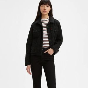Levi's Black Sherpa Trucker Jacket NWT